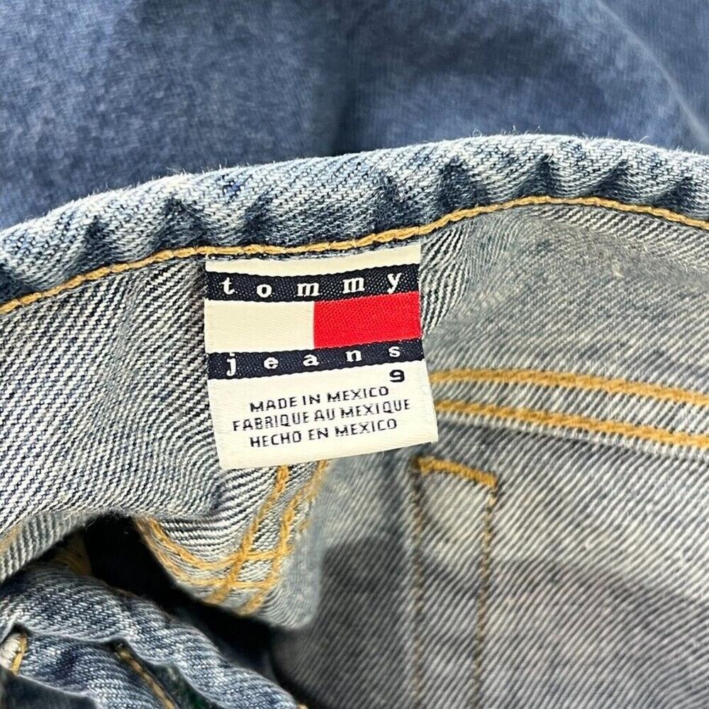 Tommy Hilfiger Blue Denim Vintage 90's Flare Bell Bottom Jeans Size 9 Women's - Picture 6 of 13